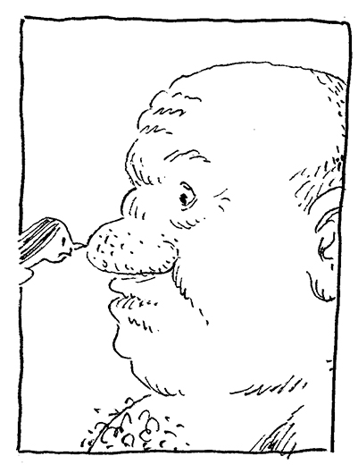pecked